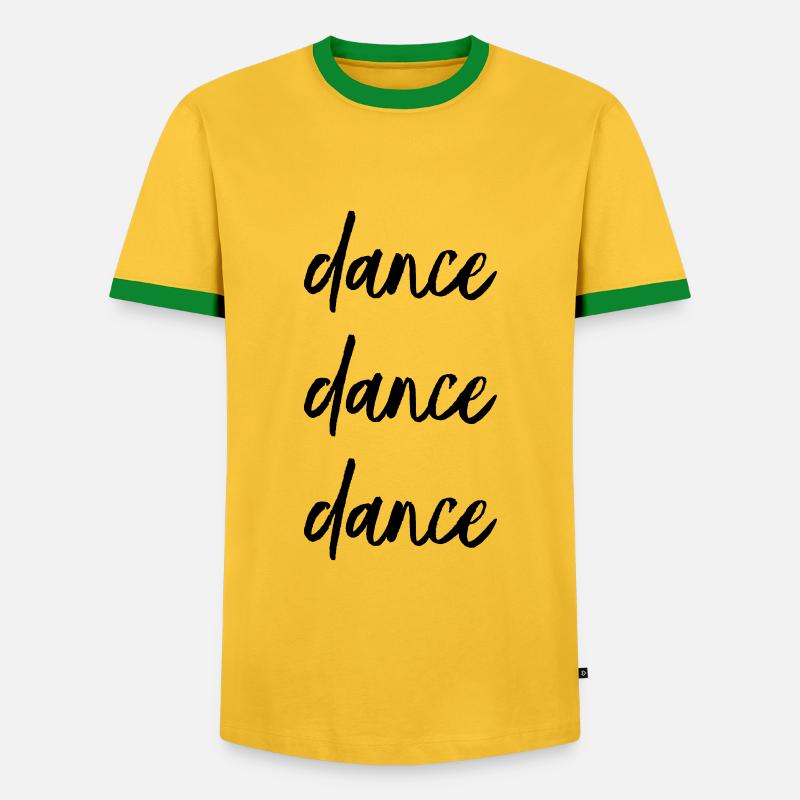 dance dance dance - Men's Ringer Shirt - yellow/green