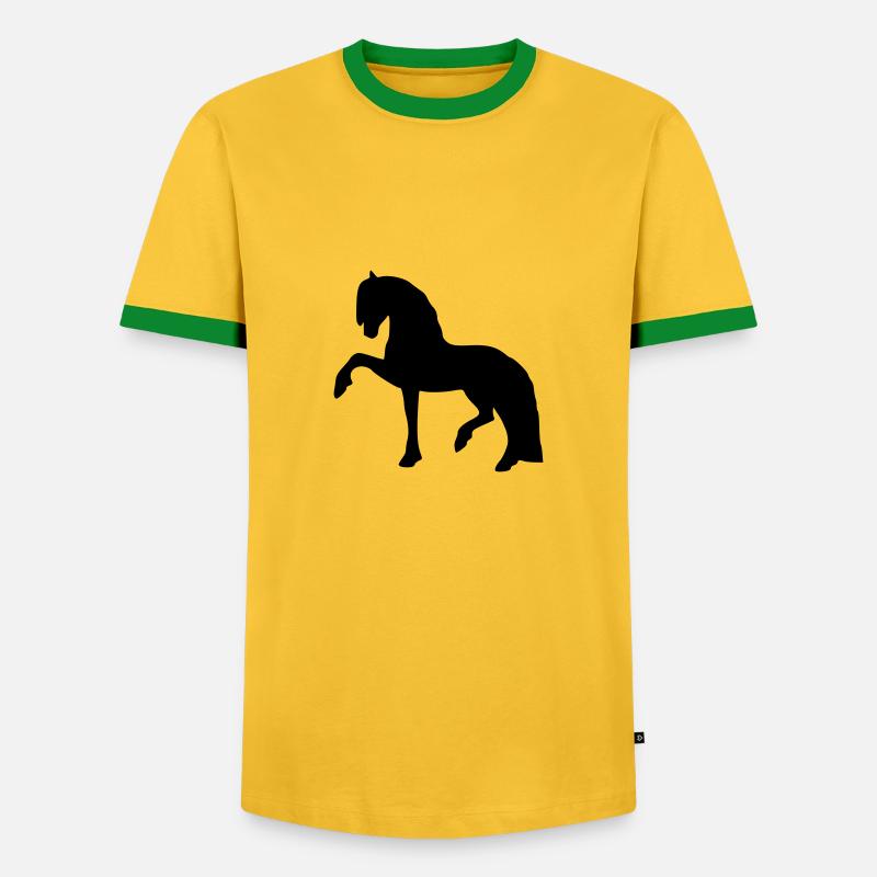 Spanish step - Men's Ringer Shirt - yellow/green 