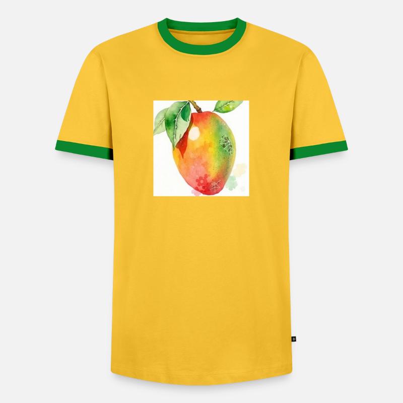 Mango - Men's Ringer Shirt - yellow/green