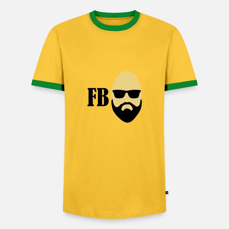 FBI - Men's Ringer Shirt - yellow/green 