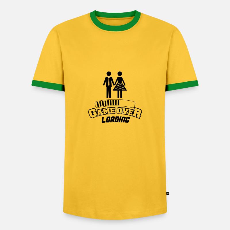 game over loading - Men's Ringer Shirt - yellow/green 