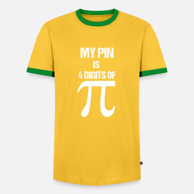 MATHS DAY - Men's Ringer Shirt - yellow/green 