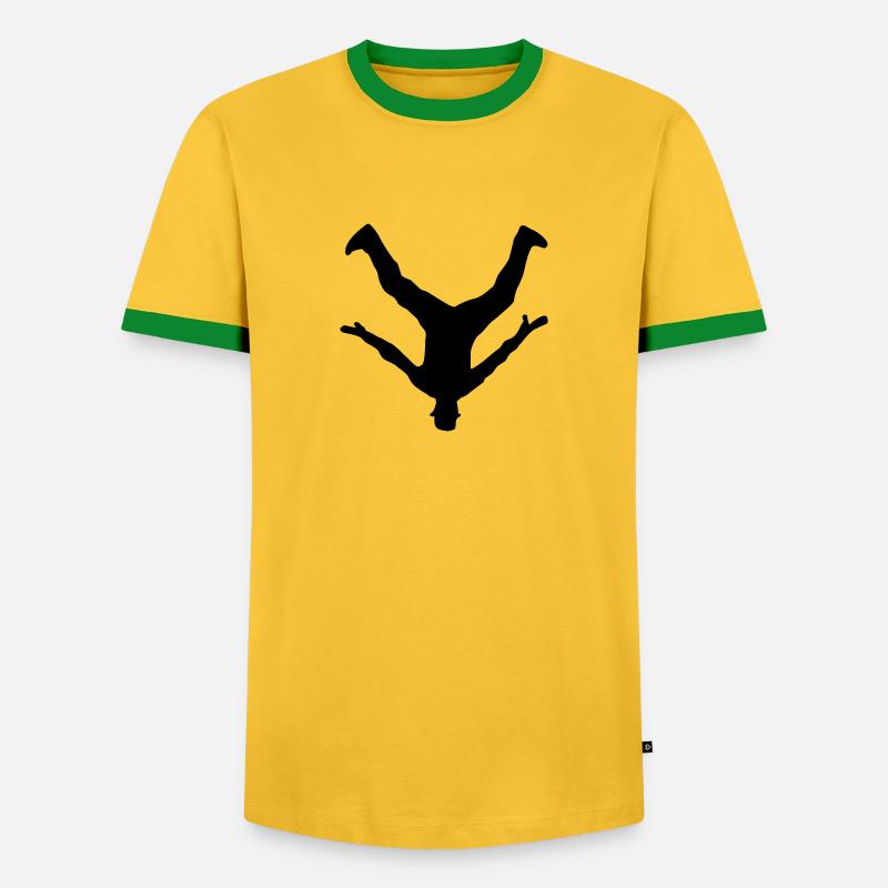 Breakdancer, Breakdance - Men's Ringer Shirt - yellow/green