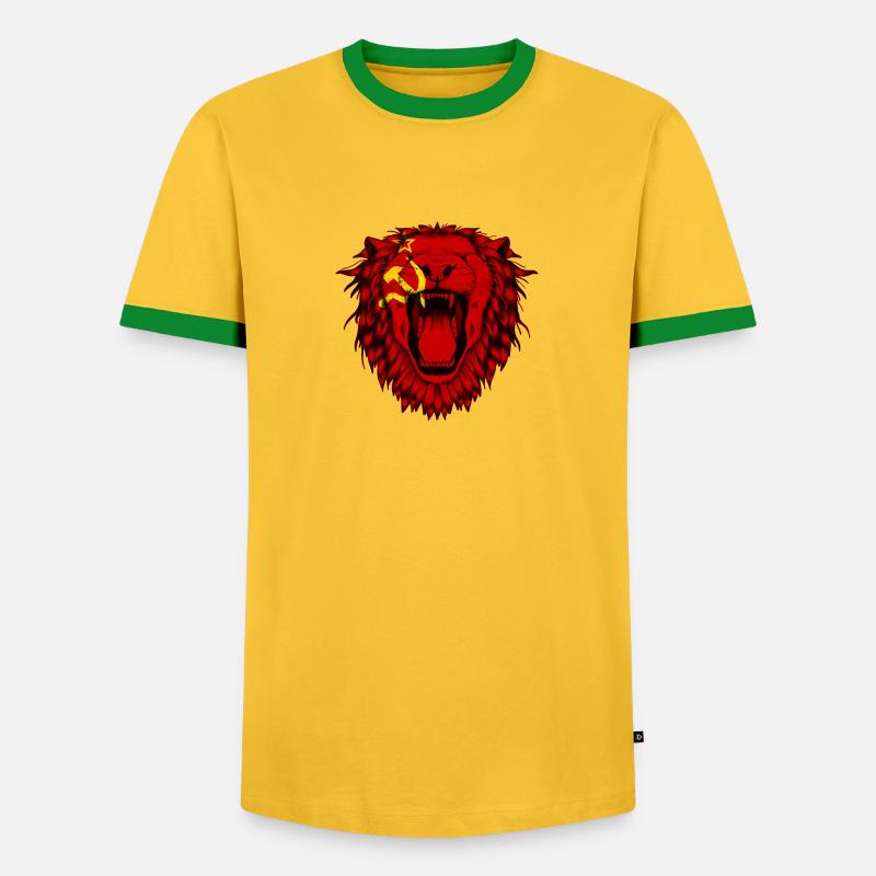 Soviet Union - Men's Ringer Shirt - yellow/green 