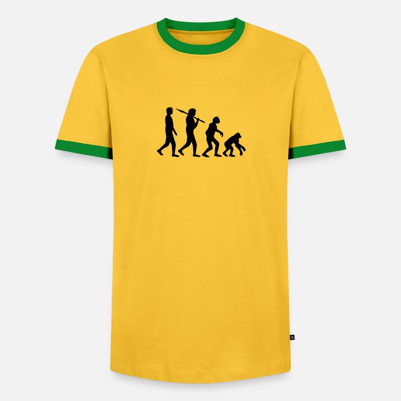 devolution - Men's Ringer Shirt - yellow/green