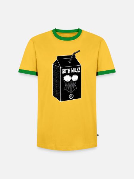 Goth Milch Korsett Carton - Männer Kontrast-T-Shirt - Gelb/Grün