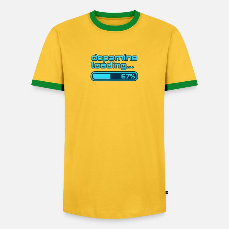Dopamine Loading Neon Bar - Men's Ringer Shirt - yellow/green
