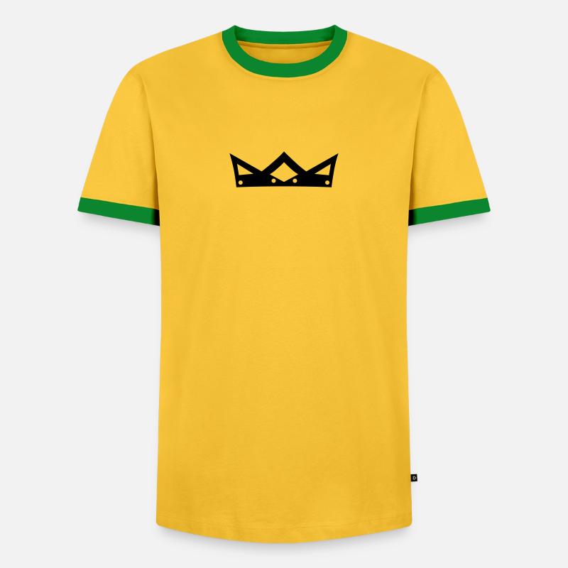 Crown - Men's Ringer Shirt - yellow/green