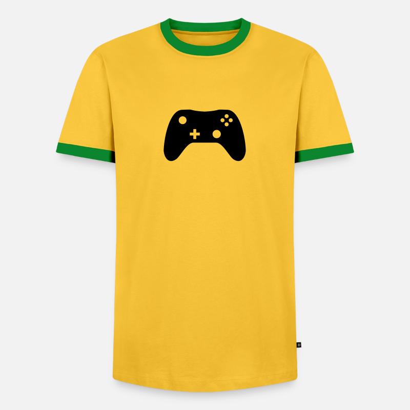 Controller - Men's Ringer Shirt - yellow/green