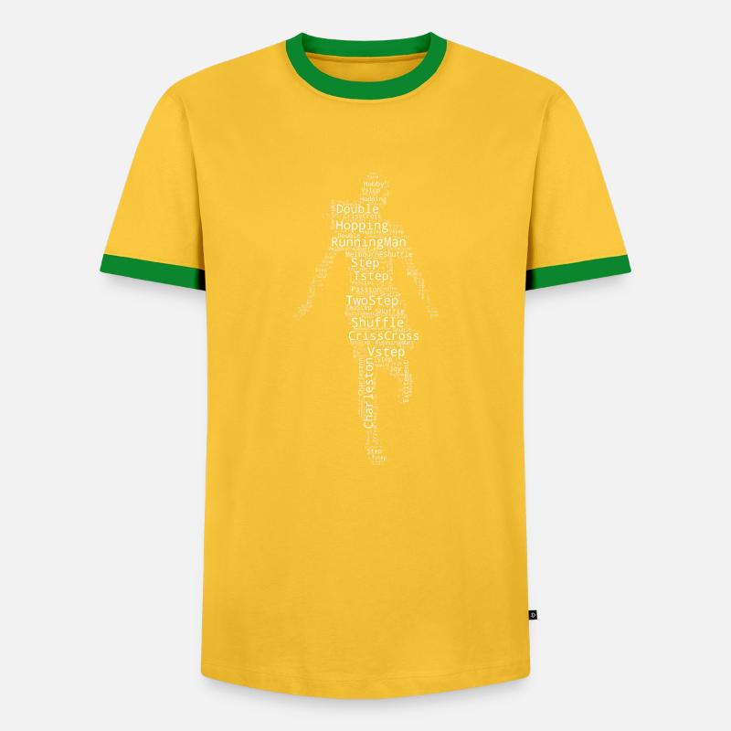 Shuffle Shuffledancer Shuffledancer Shuffle Dance til mænd - Herre kontrast-T-shirt - gul/grøn 