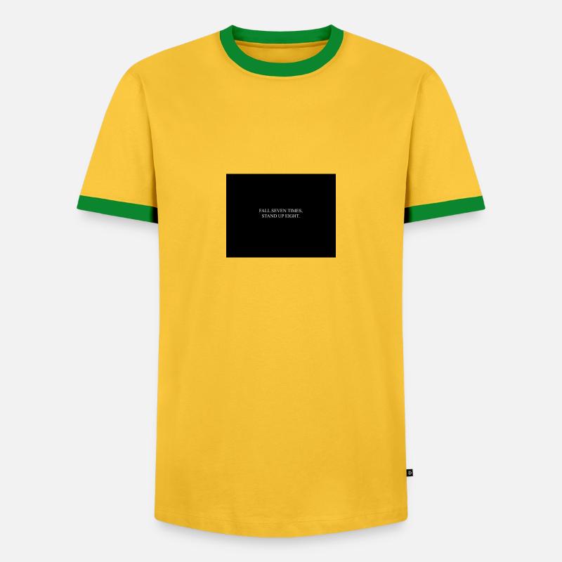 FALL SEVEN TIMES - Men's Ringer Shirt - yellow/green 
