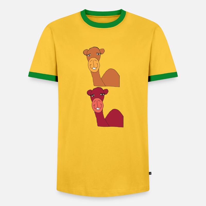 camel double - Men's Ringer Shirt - yellow/green 