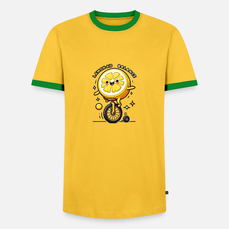 Lemon Aid - Men's Ringer Shirt - yellow/green