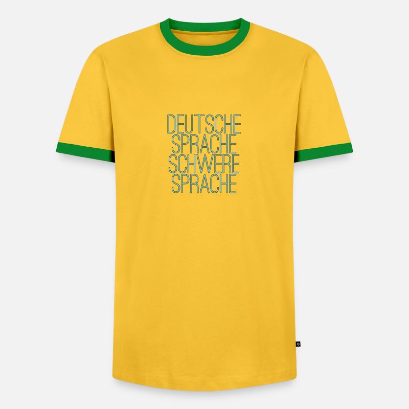 German Language Difficult Language - Men's Ringer Shirt - yellow/green 