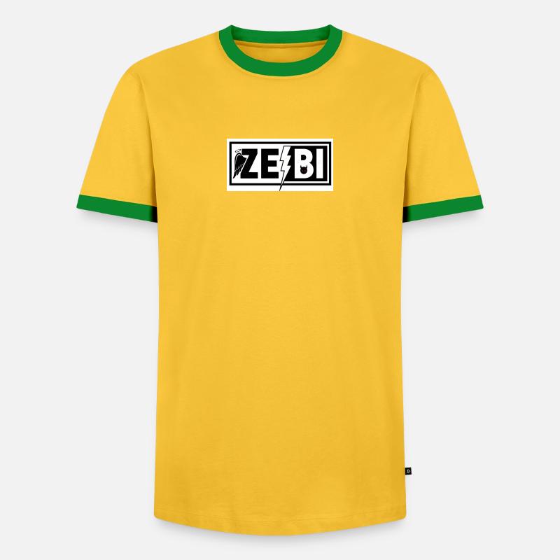 ZeBi Wings und Lightning Devil - Männer Kontrast-T-Shirt - Gelb/Grün