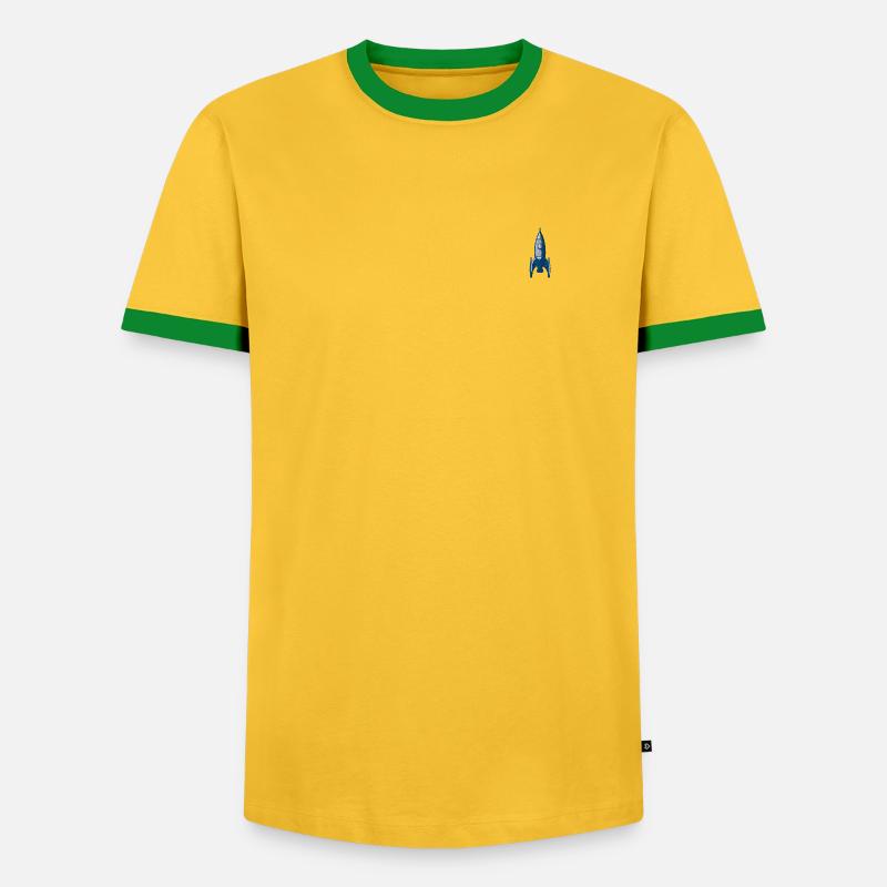 Rocket - Men's Ringer Shirt - yellow/green 