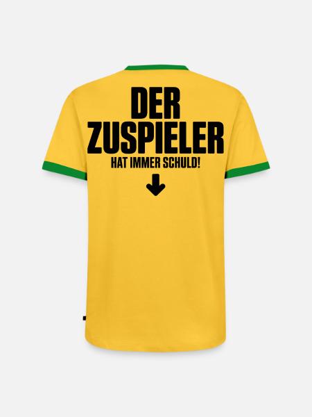 Dunkler Minimalismus Schriftzug - Männer Kontrast-T-Shirt - Gelb/Grün
