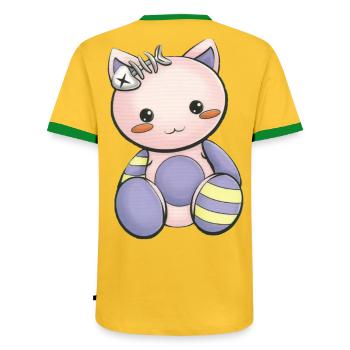 Mangas - T-shirt contrasté Homme - jaune/vert  - Dos - AI Model Male 178 dark (178cm)