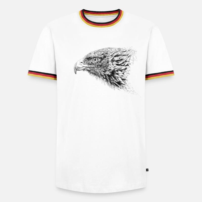 Eagle - Men's Ringer Shirt - white/tricolour