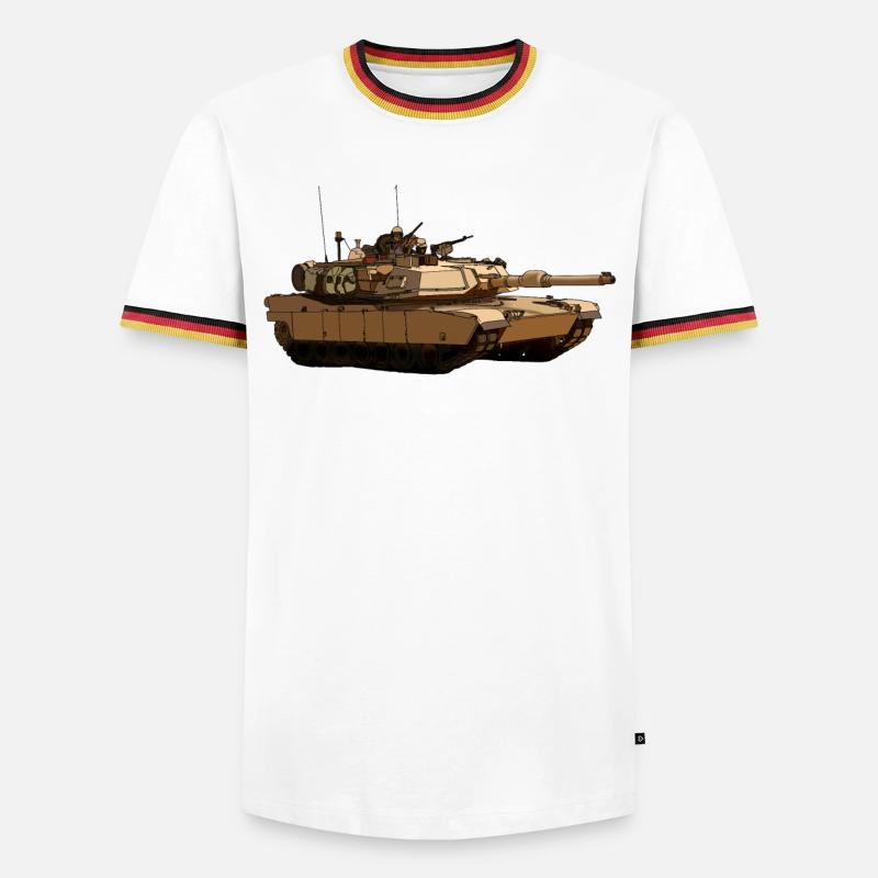 M1 Abrams - Men's Ringer Shirt - white/tricolour