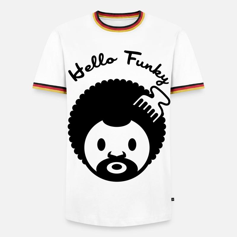 Hello funky - Men's Ringer Shirt - white/tricolour