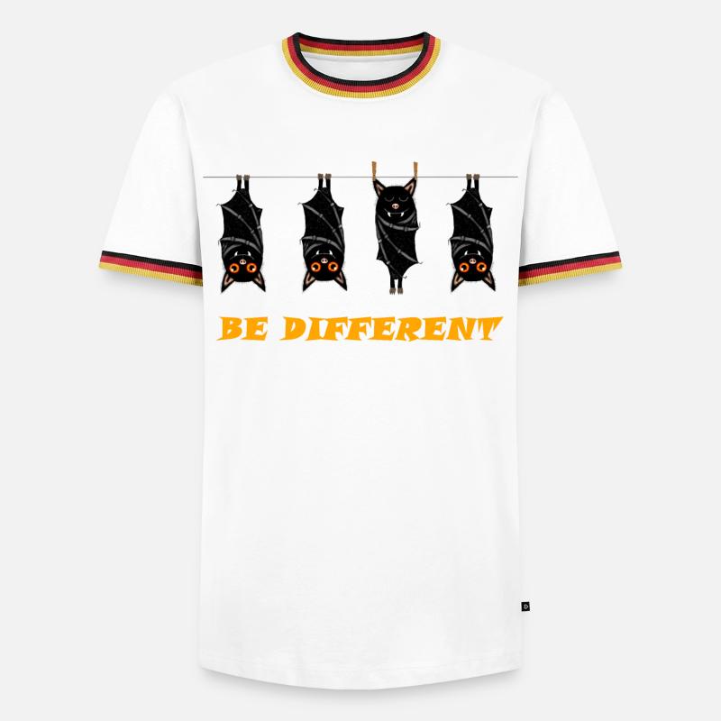 BE DIFFERENT - Men's Ringer Shirt - white/tricolour