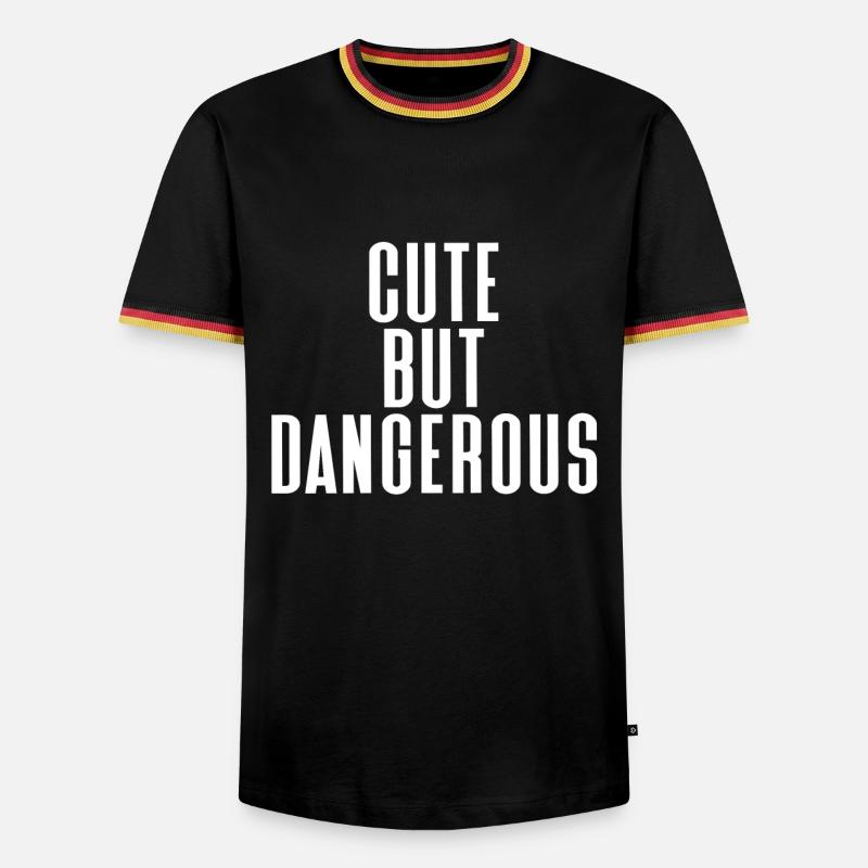 cute  - Männer Kontrast-T-Shirt - Schwarz/Dreifarbig
