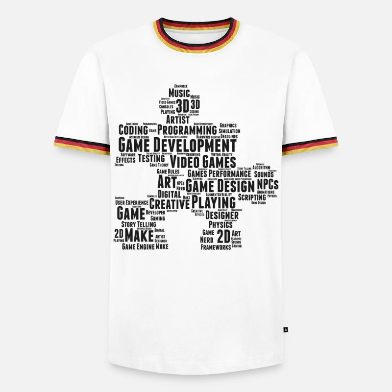 Game Dev - Männer Kontrast-T-Shirt - Weiß/Dreifarbig