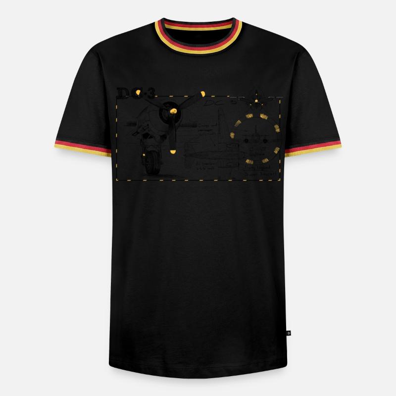 DC-3 - Men's Ringer Shirt - white/tricolour