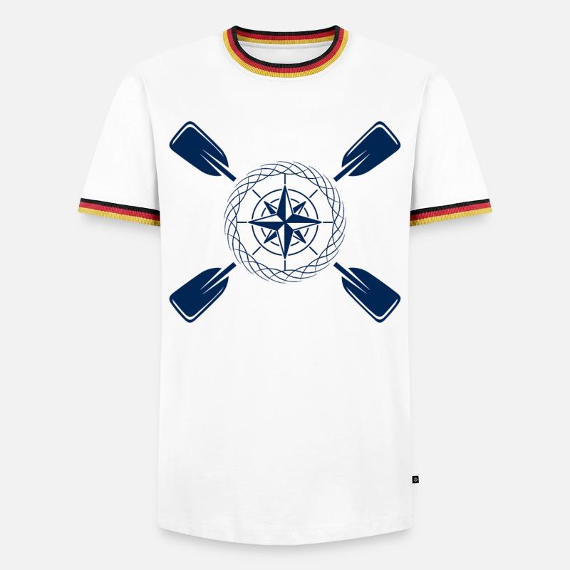 Paddle & Compass - Men's Ringer Shirt - white/tricolour