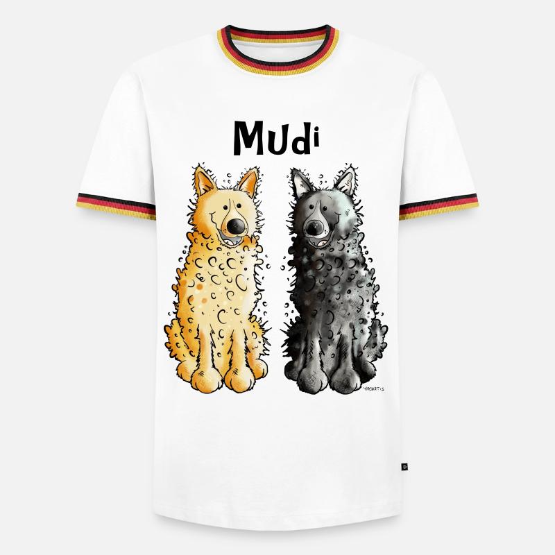 Two Mudis - Men's Ringer Shirt - white/tricolour