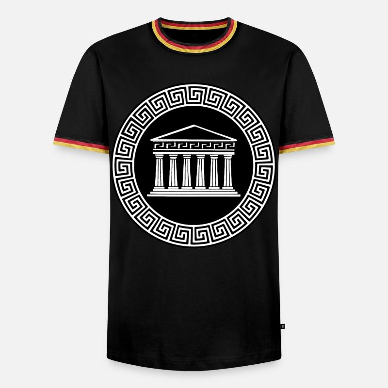 Ancient Temple - Men's Ringer Shirt - white/tricolour