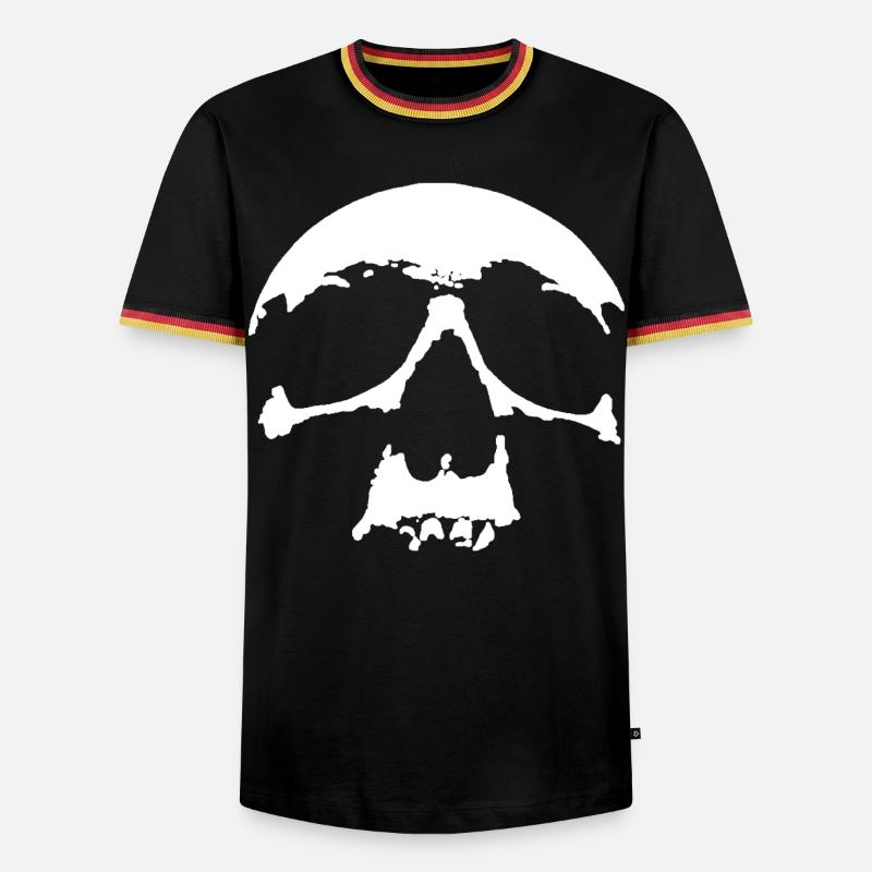 scull - Men's Ringer Shirt - black/tricolour