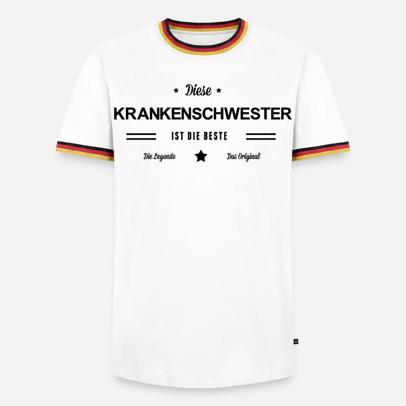 Beste Krankenschwester - Männer Kontrast-T-Shirt - Weiß/Dreifarbig
