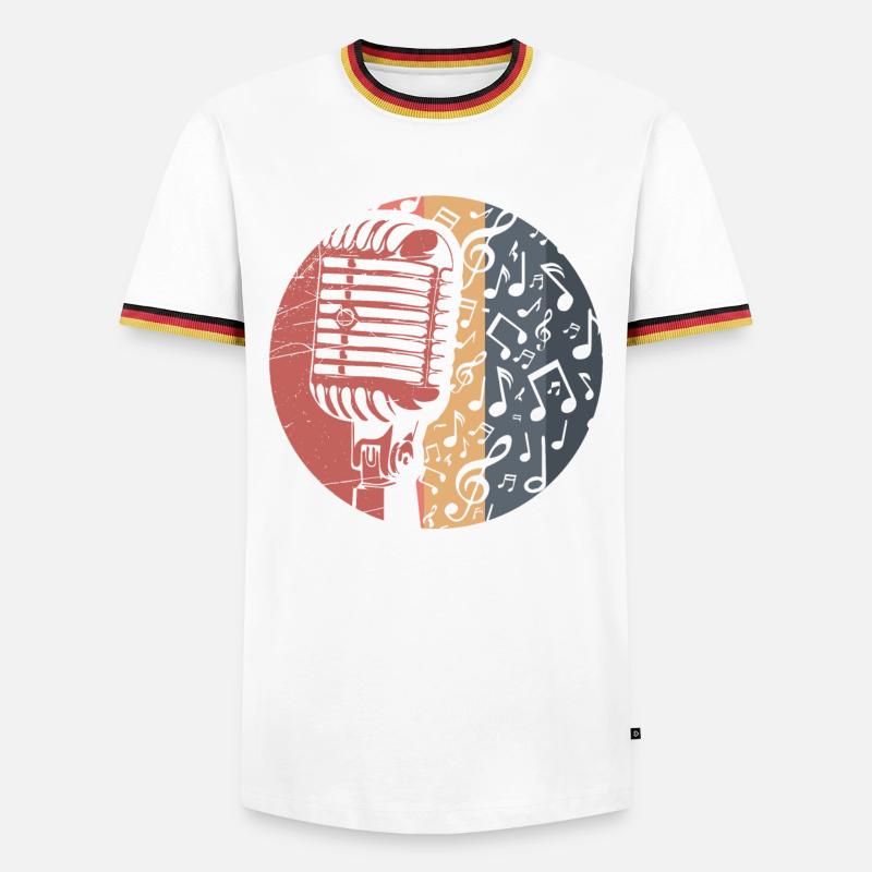 Microphone - Men's Ringer Shirt - white/tricolour