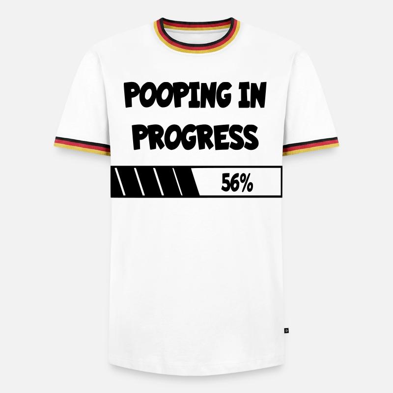 Caca en devenir, progrès * - T-shirt contrasté Homme - blanc/tricolore