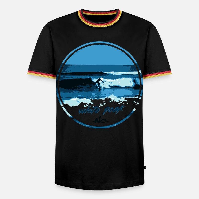 White peak - Men's Ringer Shirt - black/tricolour