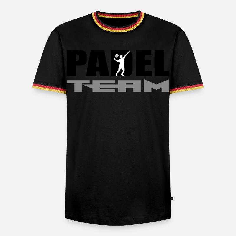 Padel - Men's Ringer Shirt - black/tricolour