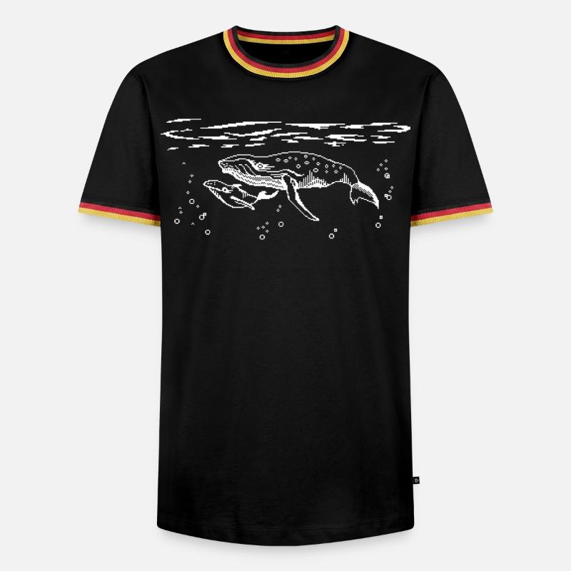 Bit Wale - Männer Kontrast-T-Shirt - Schwarz/Dreifarbig