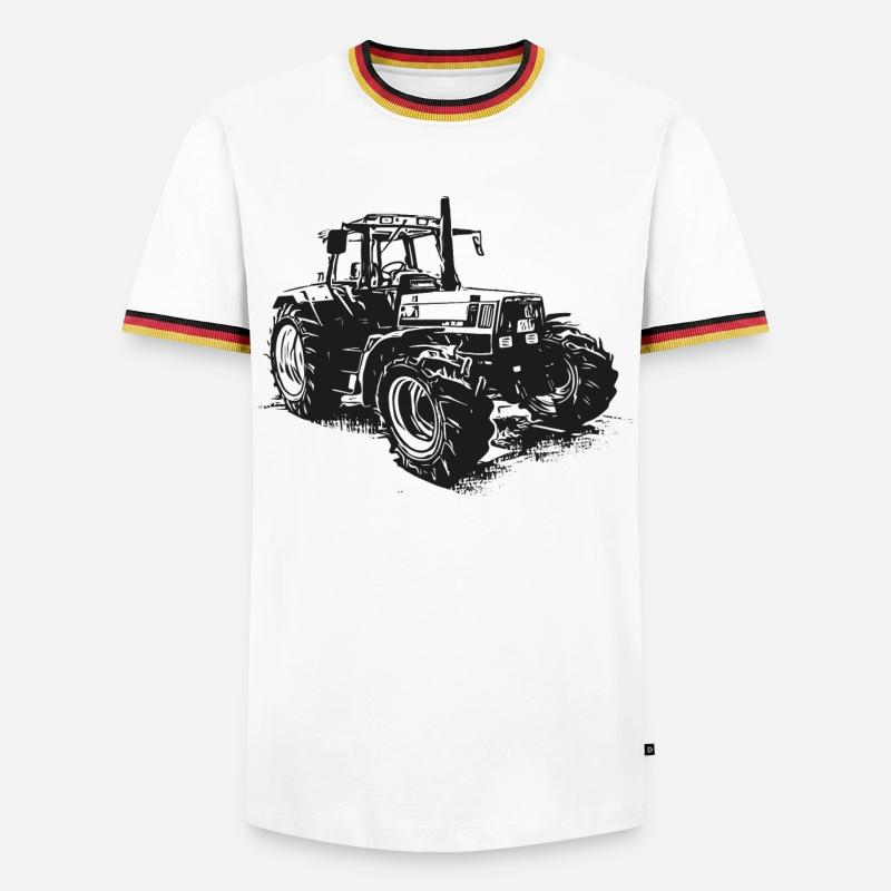 old Deutz tractor - Men's Ringer Shirt - white/tricolour