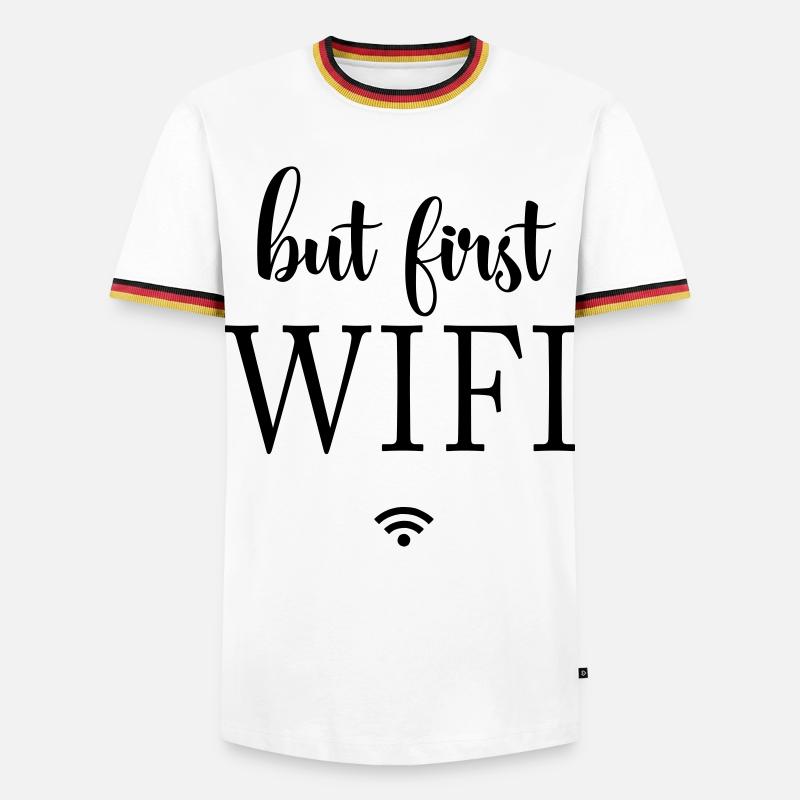 Schwarze Flächen Minimaldesign - Männer Kontrast-T-Shirt - Weiß/Dreifarbig