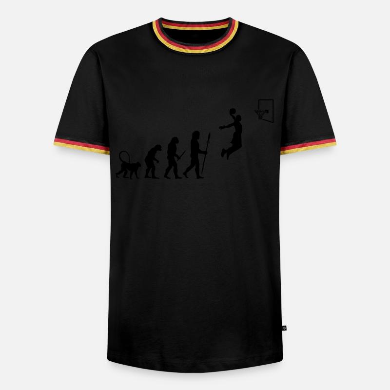 Basketball Evolution - Men's Ringer Shirt - black/tricolour