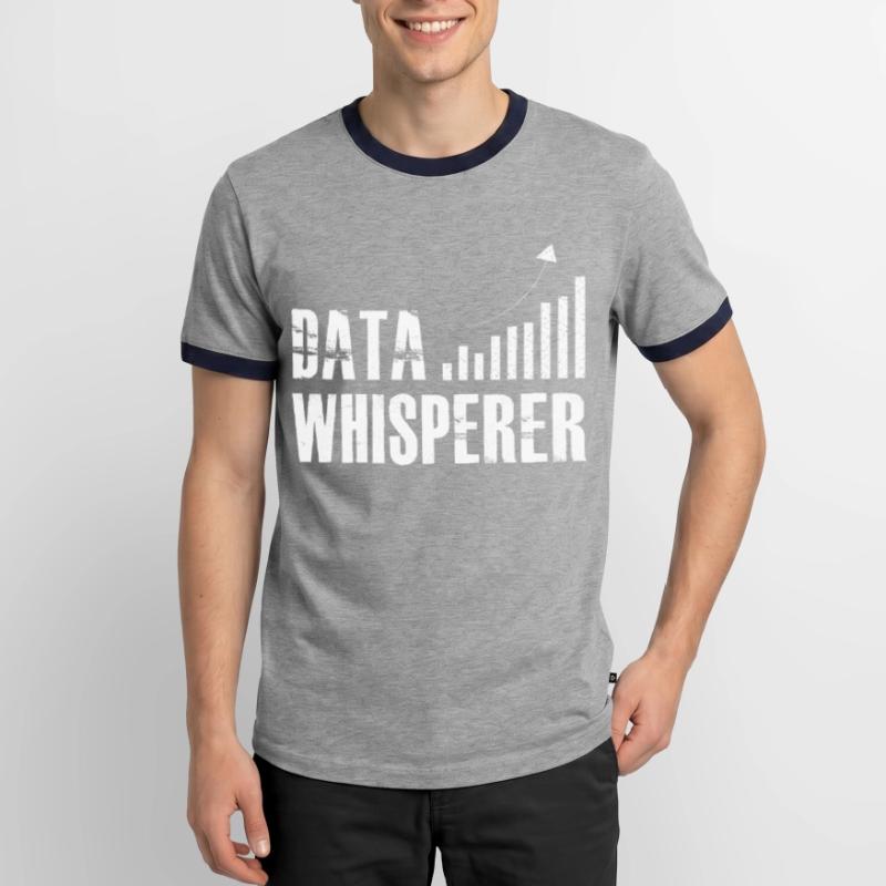 Data Whisperer Science Analyst Software Engineer Men's Ringer Shirt