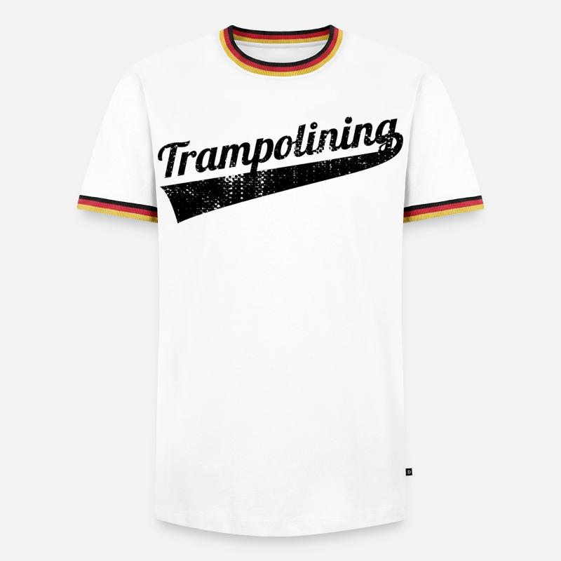 Trampoline jumping - Men's Ringer Shirt - white/tricolour