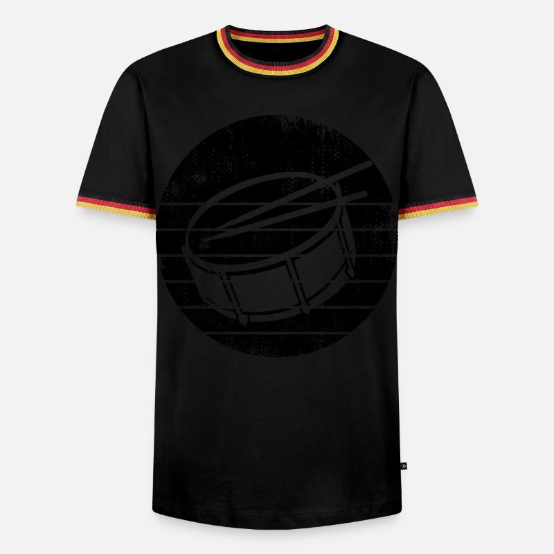 Side drum - Men's Ringer Shirt - black/tricolour