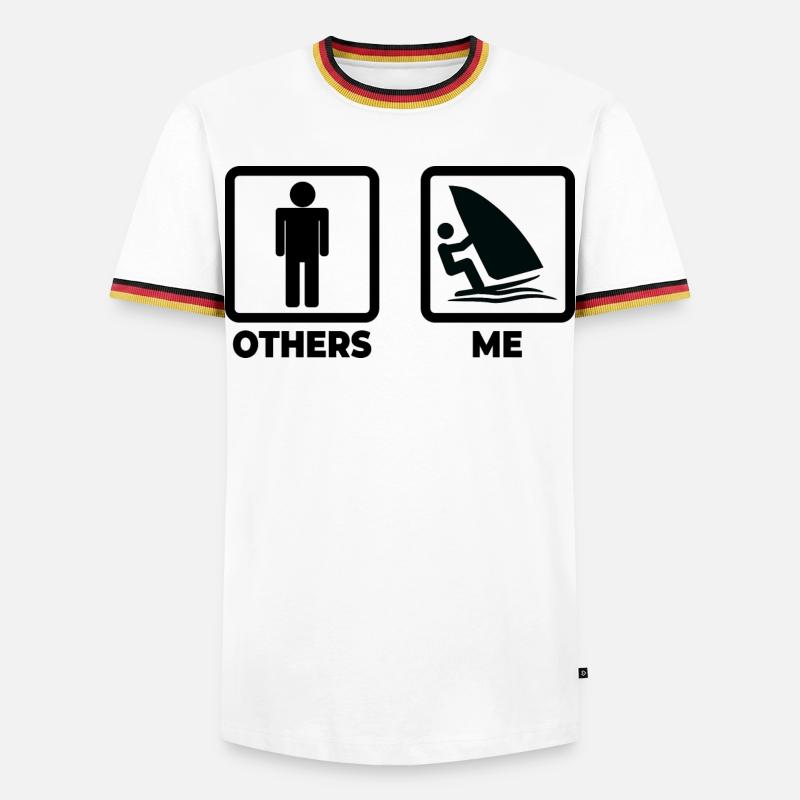 Windsurfer Schedule - Men's Ringer Shirt - white/tricolour