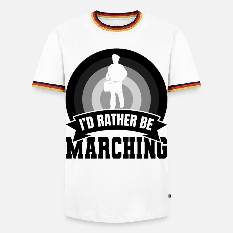 I'd rather play the drum - Men's Ringer Shirt - white/tricolour