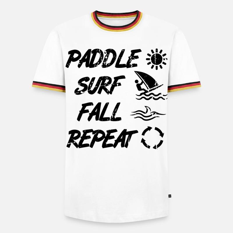 Windsurfing techniques - Men's Ringer Shirt - white/tricolour