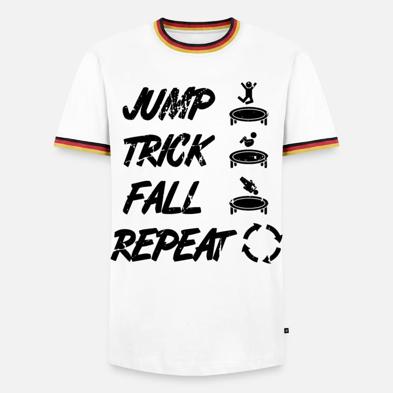 Jump Trick Fall Repeat - Men's Ringer Shirt - white/tricolour
