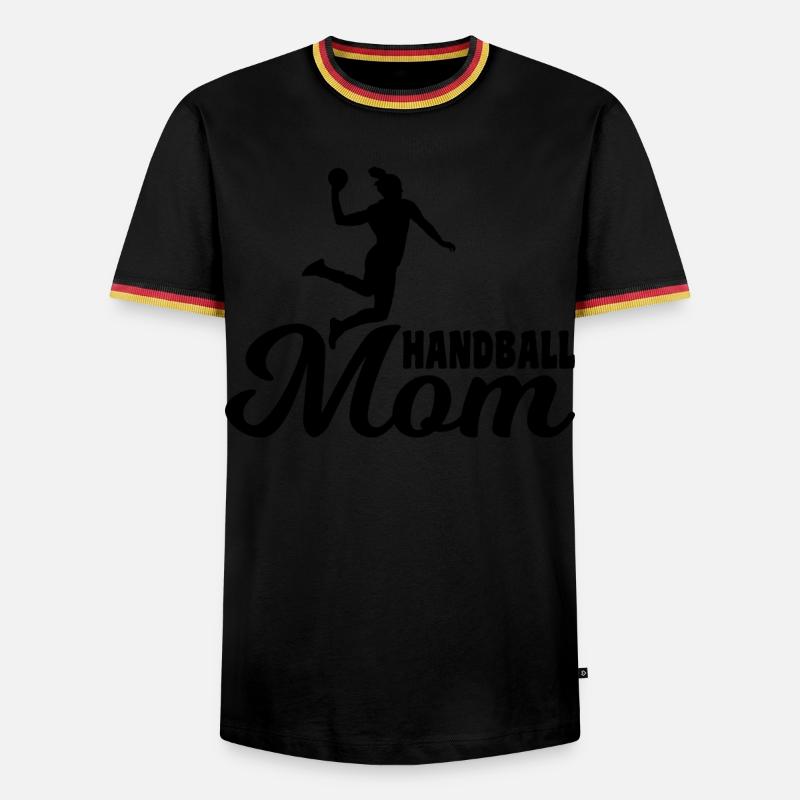 Handball Mutter - Männer Kontrast-T-Shirt - Weiß/Dreifarbig